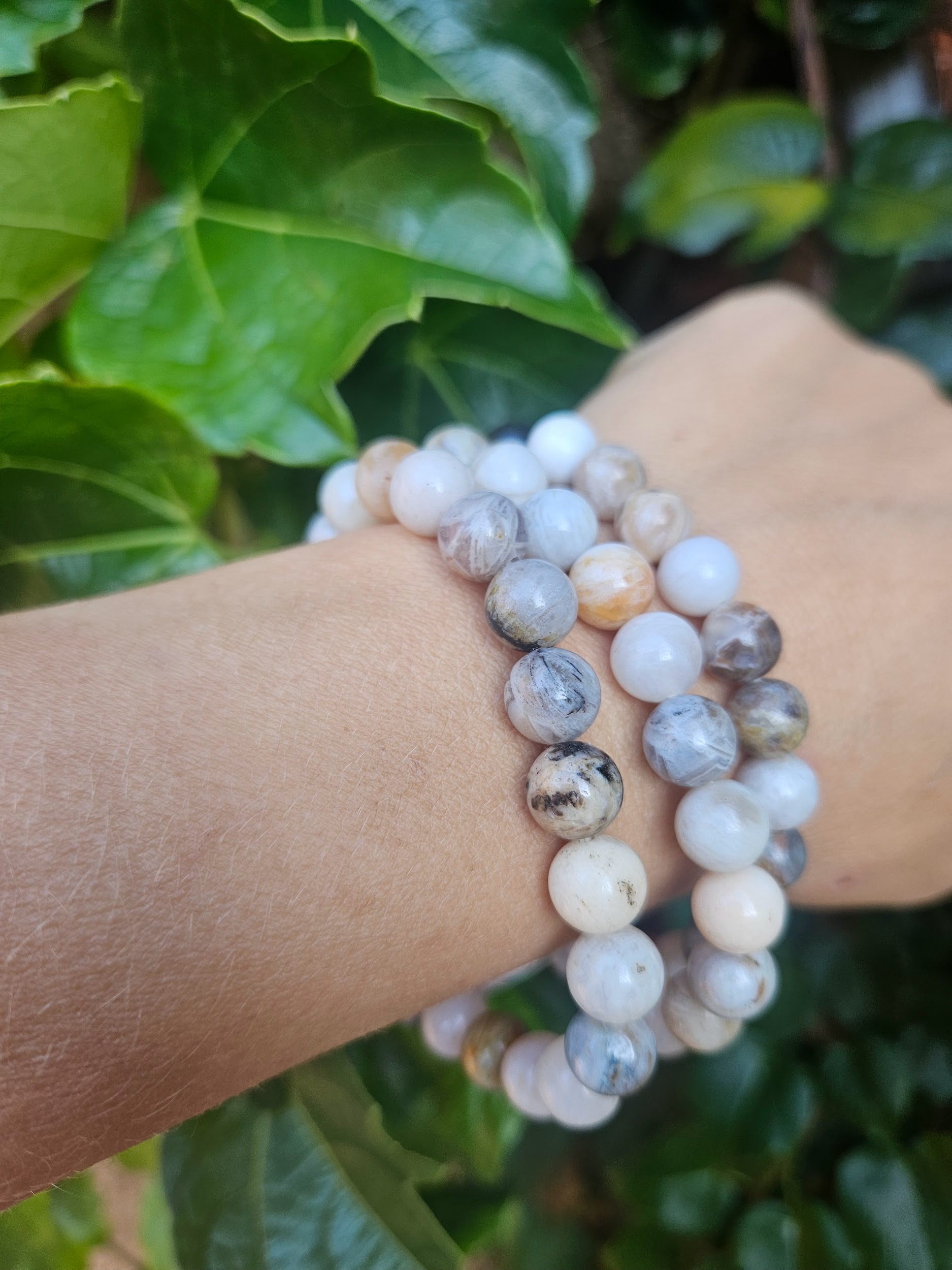 Bracelet Agate Plume