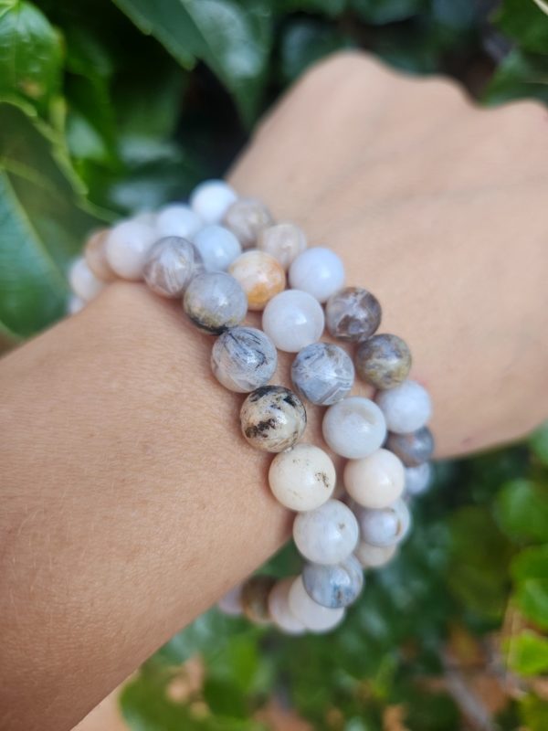 Bracelet Agate Plume