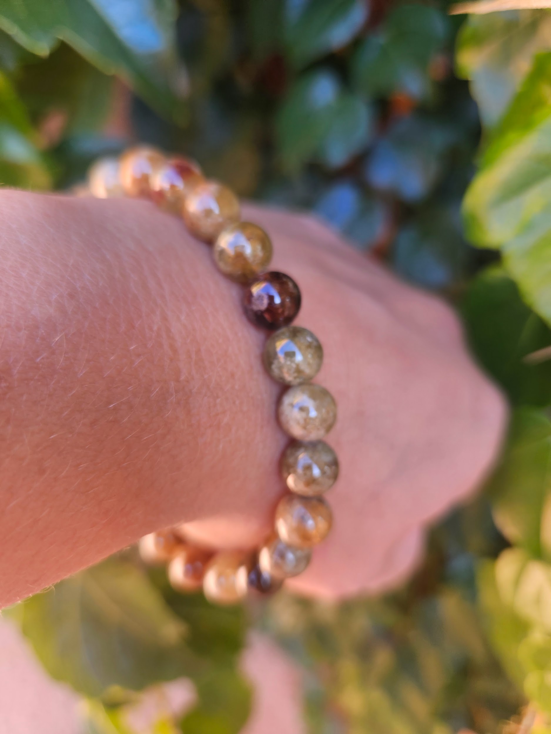 Bracelet Grenat vert