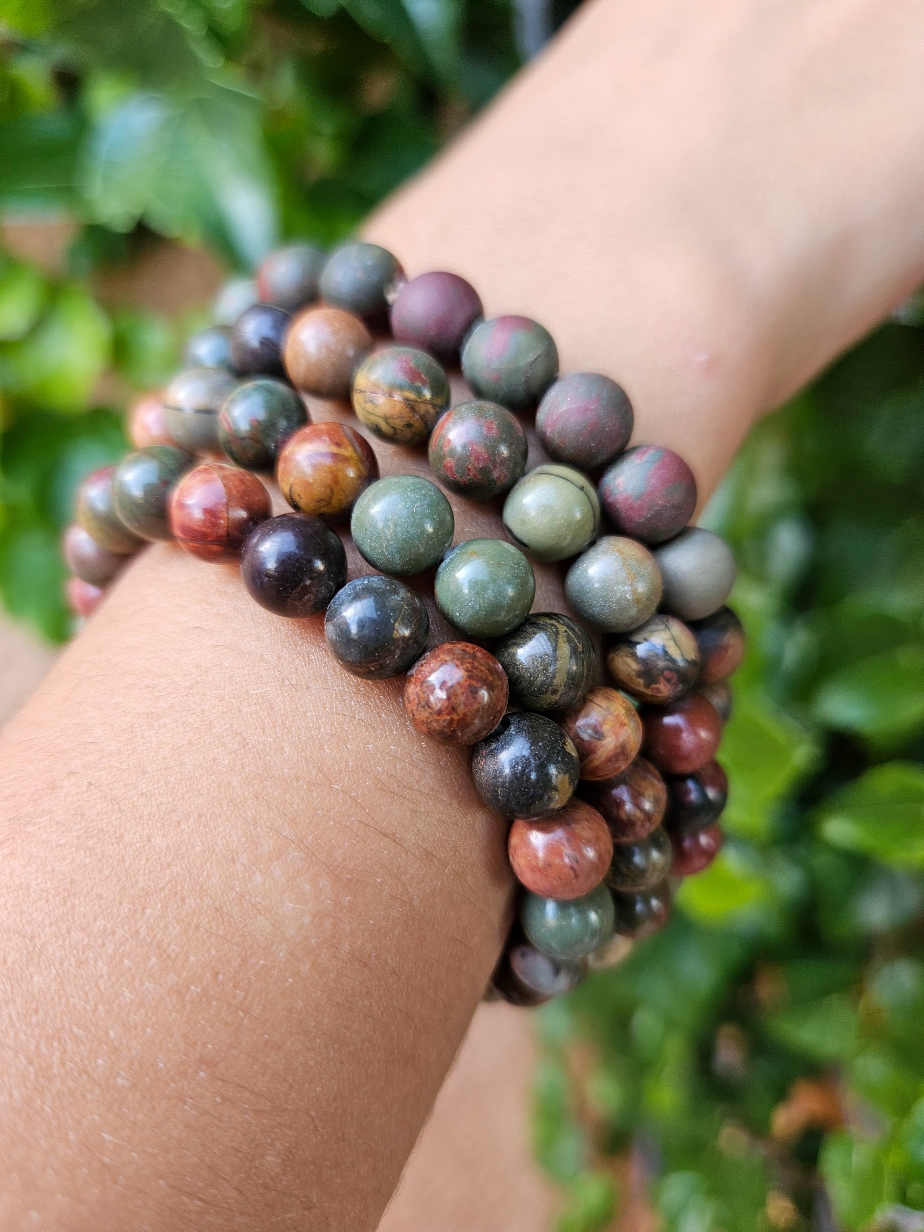 Bracelet Jaspe polychrome