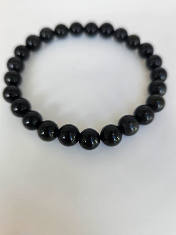 Bracelet Obsidienne dorée