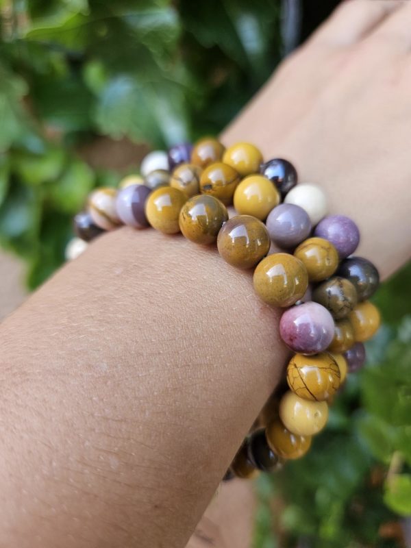Bracelet pierre jaspe mokaite