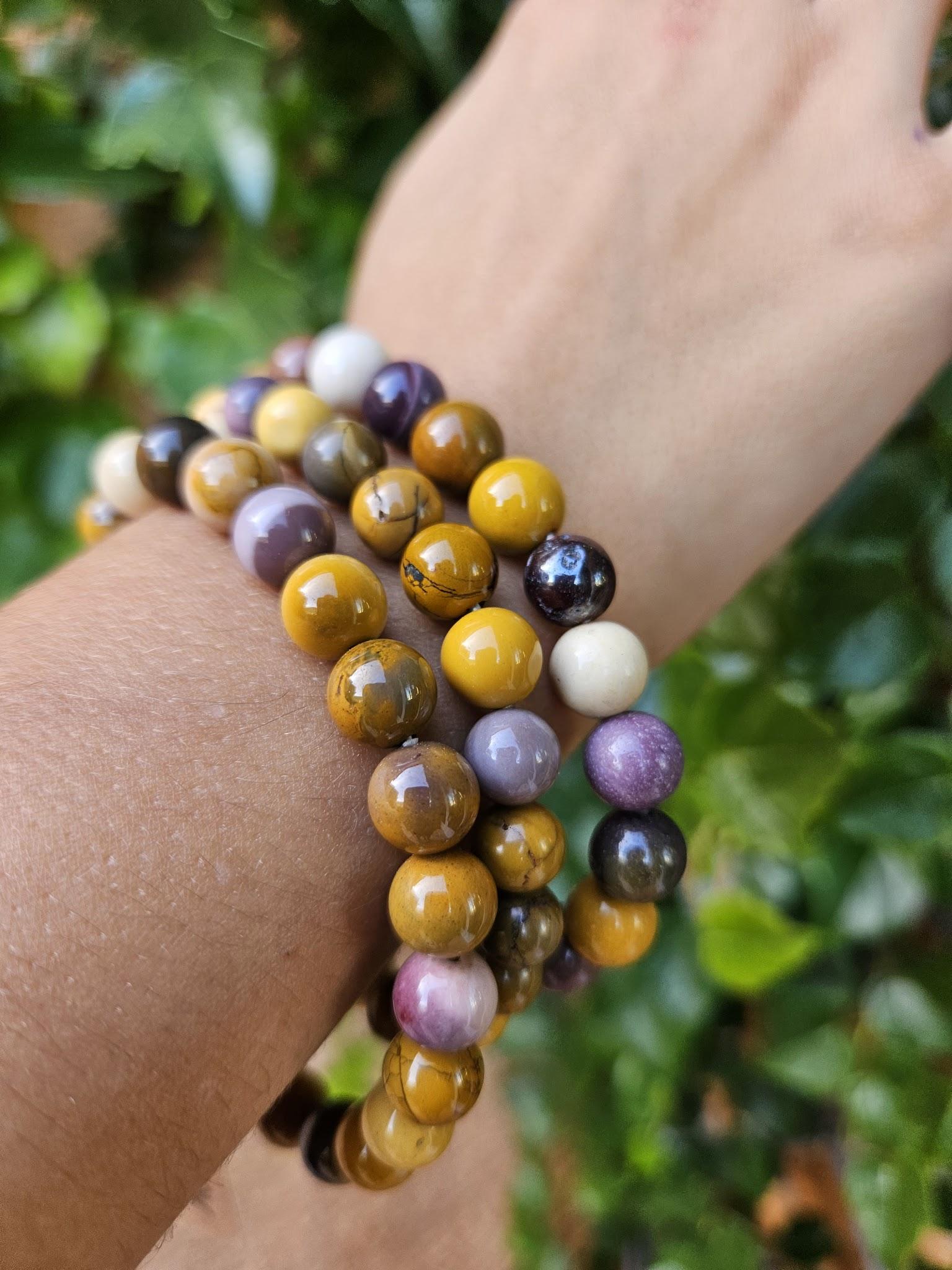 Bracelet pierre jaspe mokaite