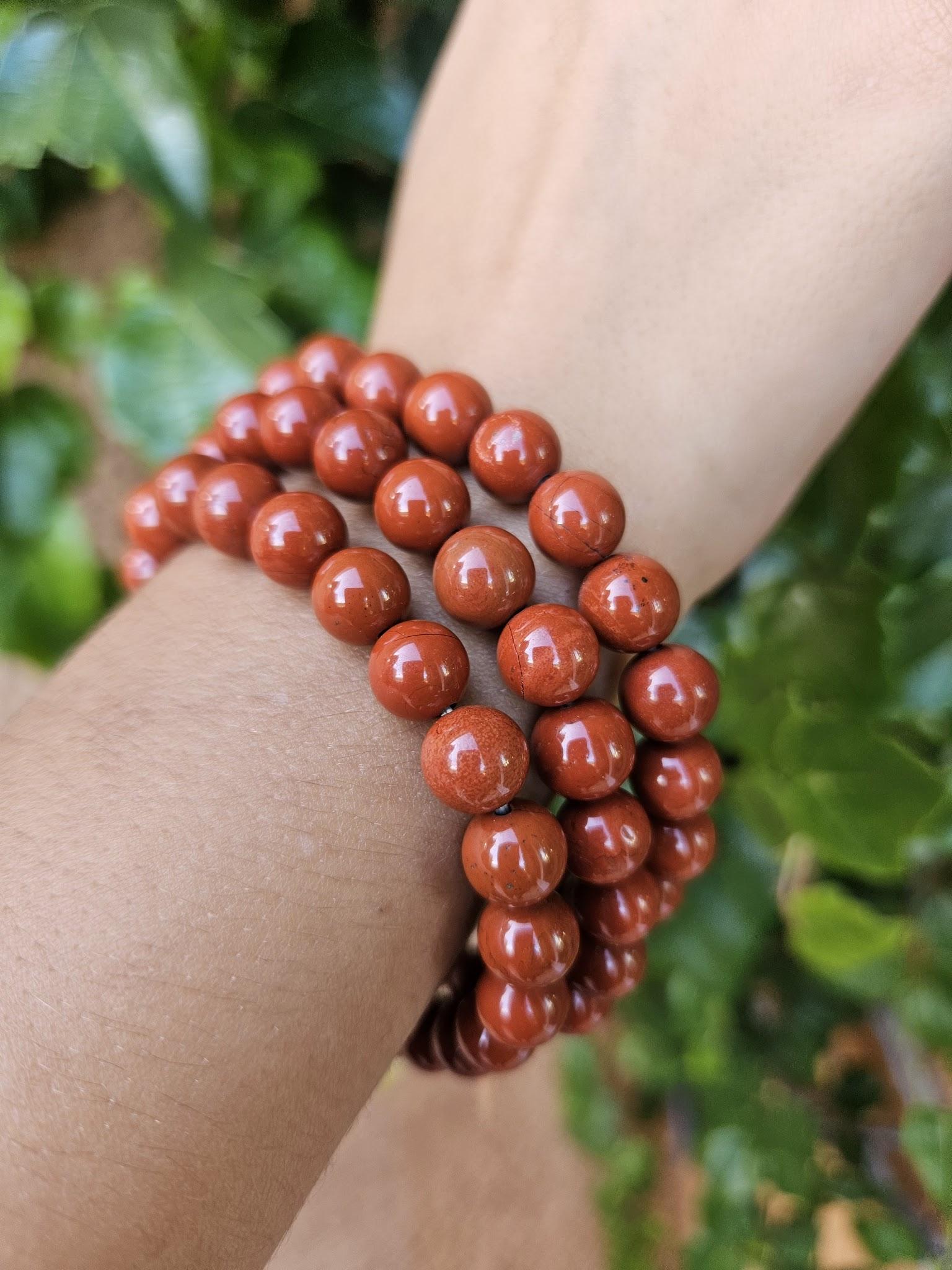 Bracelet pierres Jaspe rouge